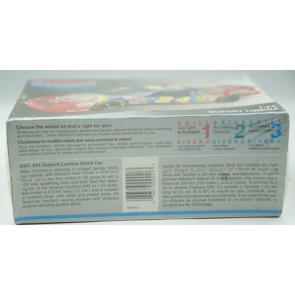 Monogram 1:24 Jeff Gordon #24 Dupont Lumina Stock Car Model Kit - Vintage Sealed - Picture 3 of 3